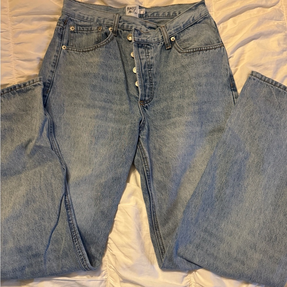 Princess Polly Holly Asymmetric Straight Leg Jean
